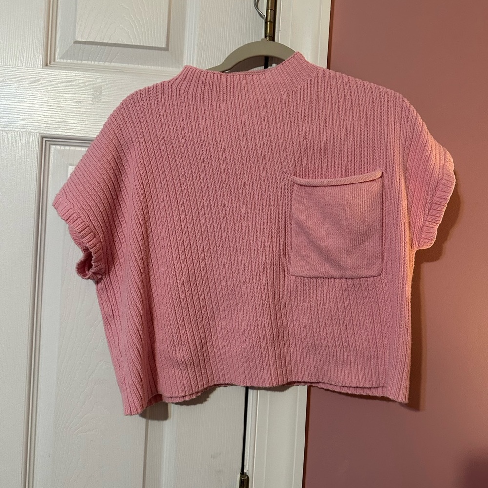 Entro Soft Pink Knit Top